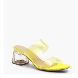 “BUNDLE DEAL”...NEON YELLOW AND BLACK SANDALS